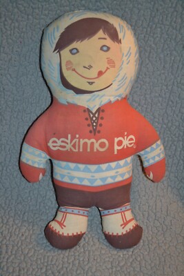 Vintage 1964 ESKIMO PIE Ice Cream Advertising Stuffed Rag Doll Pillow