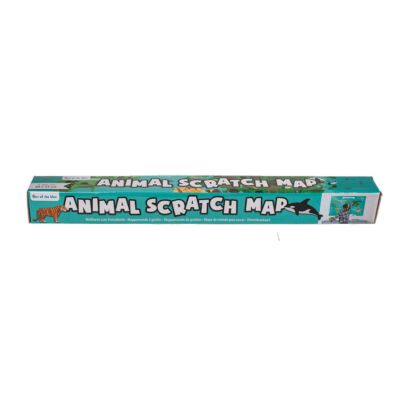 Poster Weltkarte mit Tieren zum Freirubbeln 88x52 cm Animals of the World