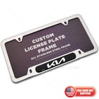For New KIA Front or Rear Car License Plate Frame Cover Stainless Steel Chrome