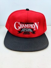 Vintage K Products USA MADE Champion Bridge Steel Co Trucker Hat Snapback Cap