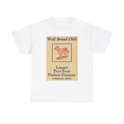Wolf Brand Chili by Lyman's Pure Food Products Company Unisex Heavy Cotton Tee