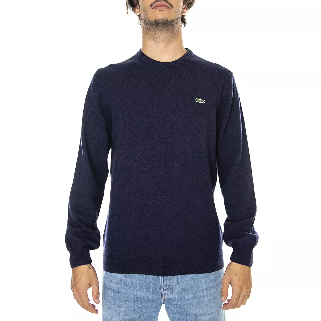 Lacoste Sweater 166 Blue Men s Crew Neck Sweater