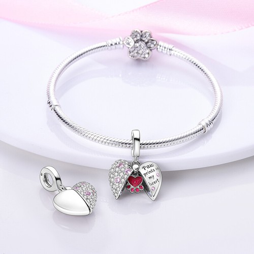 MULA Optional Butterfly SunFlower Clip Charm CZ For Beacelet 925 Silver Plated - Picture 103 of 108