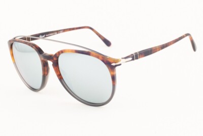 Persol 3159S 904430 Havana Grey / Green Mirrored Sunglasses 3159 Fuoco E Ardesia