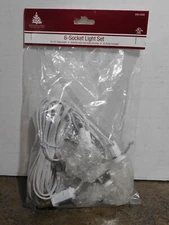 C7 6 SOCKET LIGHT CORD SET FOR DEPT 56 LEMAX CHRISTMAS VILLAGE BUILDINGS 