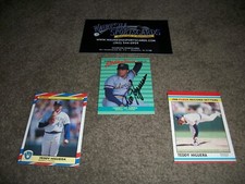 Teddy Higuera Hand Signed/Autograph 1988 Fleer w/COA-And 2 More 1988 Fleer Cards