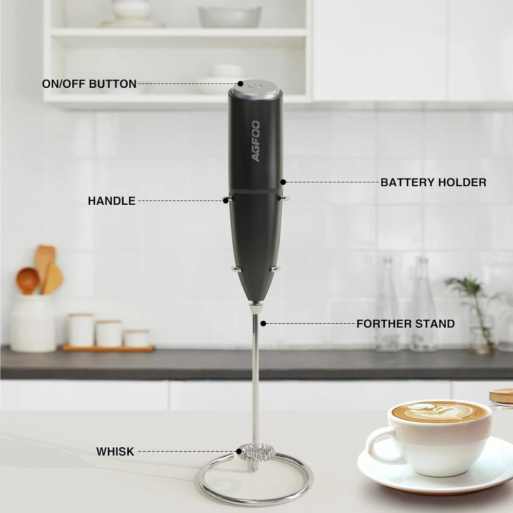 Milk Frother Handheld for Coffee - Electric Hand Blender, Mini Drink Mixer Wh...