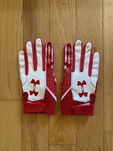Under Armour Spotlight MEN'S Pro Football Gloves Red/White BRAND NEW XXlarge XXL - Picture 6 of 7