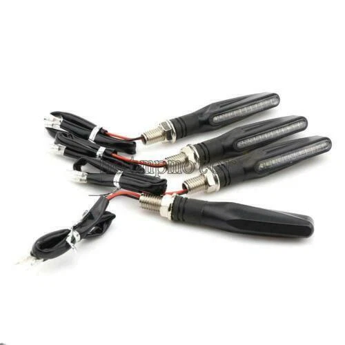 Мини пластиковые белые светодиодные указатели поворота 3,3 дюйма для Suzuki GS450 GS500E GS550 - Изображение 2 из 4