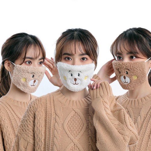 Fashion Little Bear Mask Outdoor Windproof Mask New Embroidery Face Mask - Picture 3 of 15