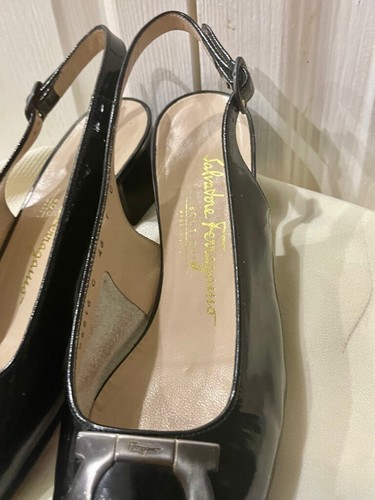PREPPY CHIC SALVATORE FERRAGAMO LACKLEDER PUMPS MADE IN ITALY GRÖSSE 7 - Bild 14 von 19