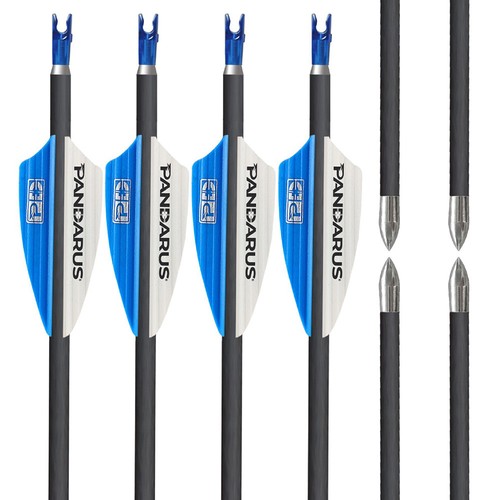 12X Flechas de carbono puro Pandarus SP300-1500 .003" ID4.2 arco de tiro con arco objetivo deportivo - Imagen 15 de 27