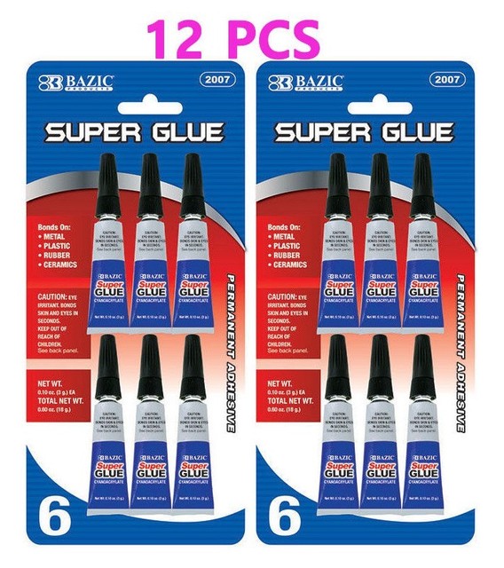 12 pcs Super Glue for bonds on metal plastic rubber ceramics eBay