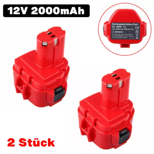 5x Wiederaufladbarer 12V 2000mAh Ni-CD Akku für Makita 1220 1222 638347-8-2 PA12 - Bild 2 von 7