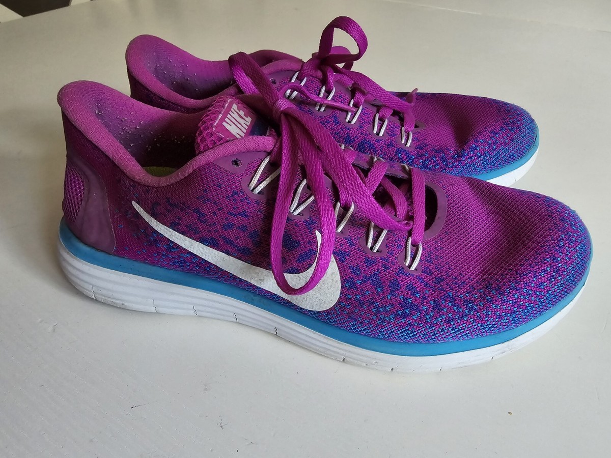 Nike Womens Free Rn Distance Running Shoes Purple 827116-501 Lace