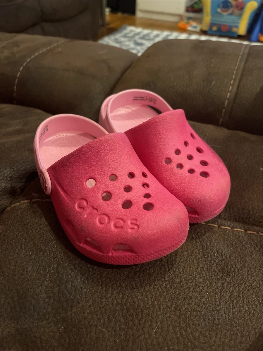 Bright top pink crocs