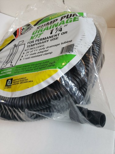 DRAINAGE INDUSTRIES 1¼" X 24' SUMP PUMP DRAINAGE KIT NEW . - Picture 6 of 12