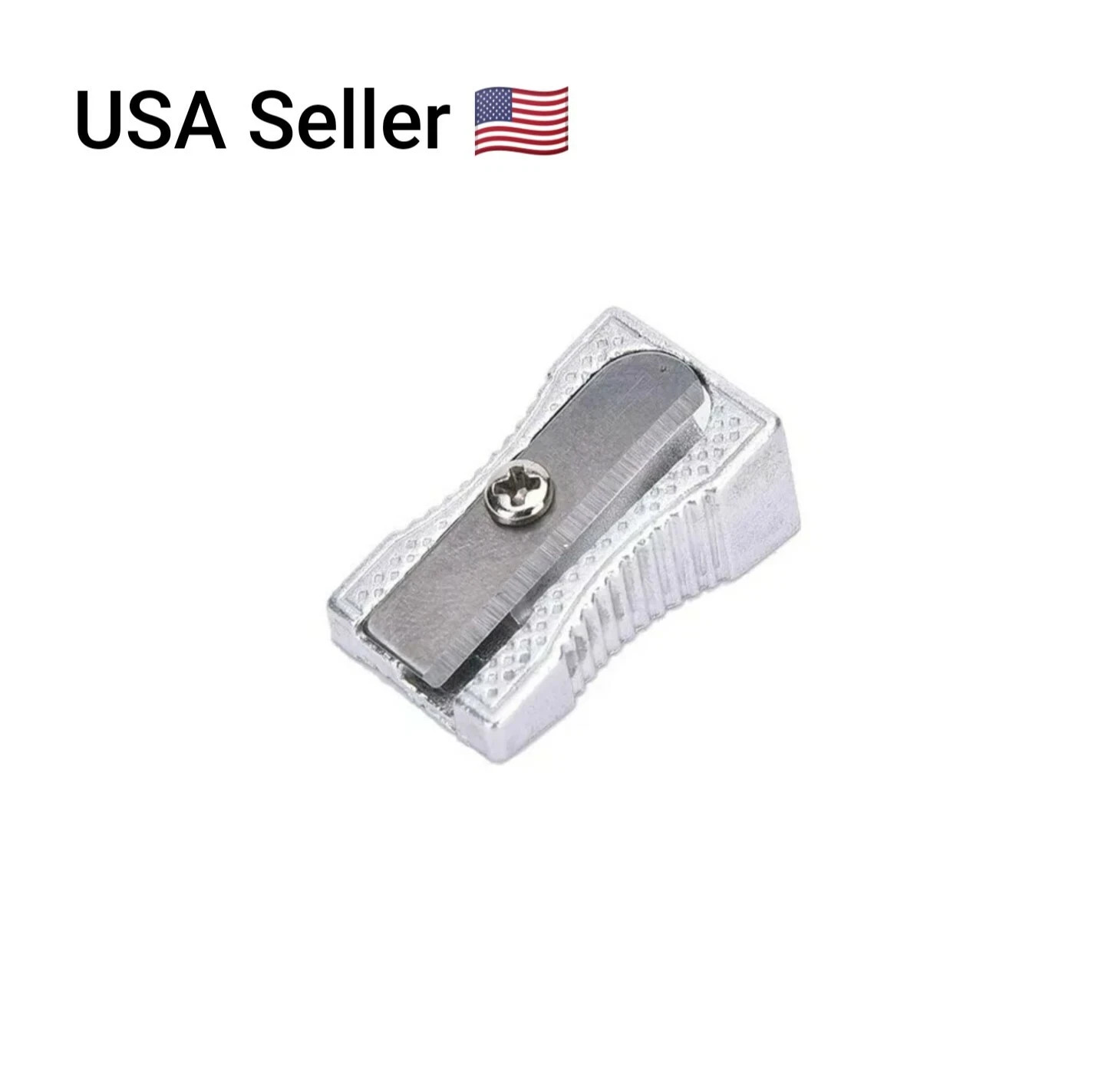 1PC 1HoleSilver Metal Single Hole Graphite Pencil Sharpener For Students Writing