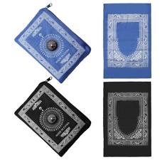 Prayer Rug Set, 2 Piece Travel Prayer Rug with Compass, Mat Pray Rug ...