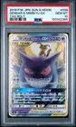 2018 POKEMON JAPANESE SUN & MOON TAG BOLT #038 GENGAR & MIMIKYU GX PSA 10