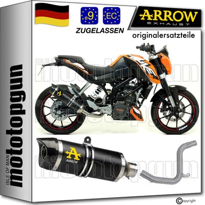 auspuff open schwarz c thunder arrow fur ktm duke 125 2011 11 2012 12 2013 13