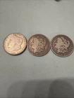1889, 1891, 1897 Morgan Silver Dollar Lot of 3 Circulated US Coins