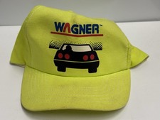 Vtg Wagner Equipment Bright Yellow Trucker Cap Creative Dimensions Made In USA