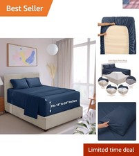 Extra Deep Pocket Queen Size Sheet Set - 4 Piece Ultra Soft Breathable Bed ...