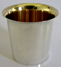 TESI SWEDISH STERLING SILVER BEAKER CUP 1973 STYLISH BARWARE
