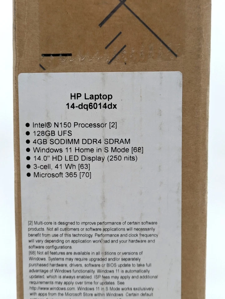 HP 14-dq6014dx 14" Intel N150 4GB DDR4 128GB UFS Win11 Home | Honey Lavender - Image 3 of 4