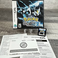 Pokemon Black Version 2 Nintendo DS Authentic Tested Game Case Inserts 2012 Nice