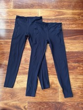 Athleta Girl Size L/12 High Rise Chit Chat Leggings Navy Blue Athleisure
