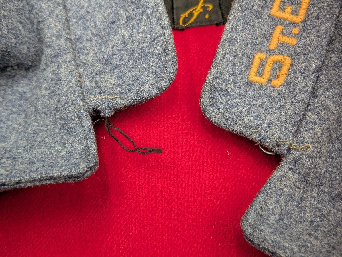 Vintage Bruck's NURSING APPAREL Gray Red Lined Wool Cape Uniform