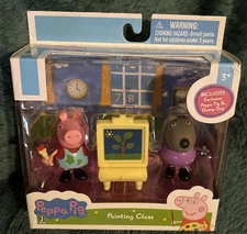 Peppa Pig - Peppa & Danny Dog Painting Class Playset Easel Play Set NEW