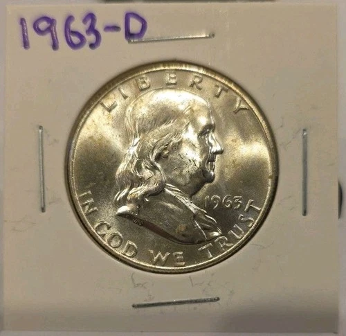 1963-D Franklin Half Dollar 90% Silver - BU Uncirculated Denver Mint