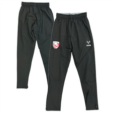 Gloucester Rugby Men's Pants Oxen Black CT Track Trousers - New