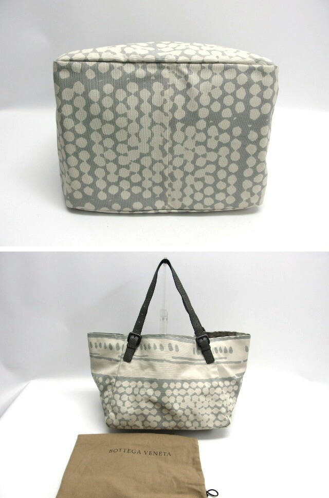 Bottega Veneta Vashé Bubble Print Tote Bag Off-White Light Gray Leather thumbnail 4