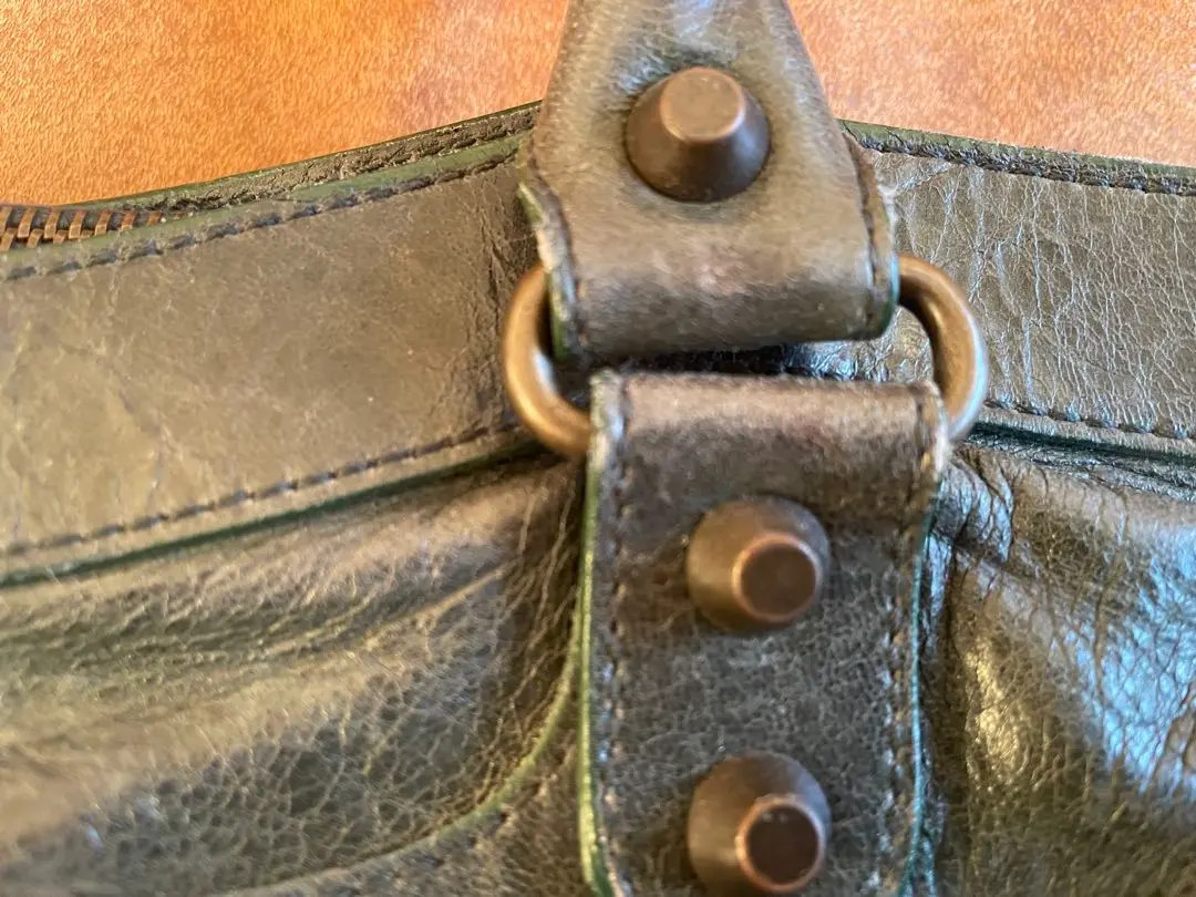 Balenciaga City Classic Bag Leather Dark Gray Auth Japan Used Rare thumbnail 13