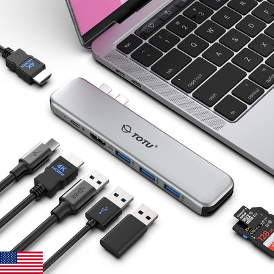 MacBook USB C Hub Multiport Adapter, 8 in 2 MacBook Docking Station with Dual HD