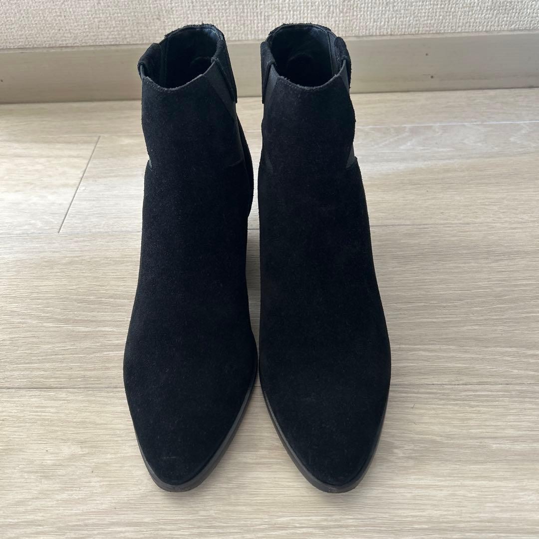 Saint Laurent Paris Short Boots Shoes EU 37 US 7 Suede Black Authentic thumbnail 3