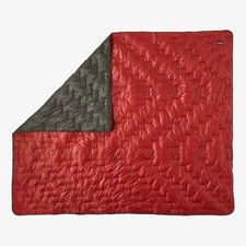 Patagonia Macro Puff Quilt Red Grey Reversible Outdoors Camping Hiking Adventure