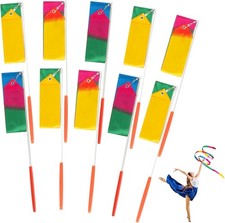 10PCS Dance Ribbons - Gymnastics Wand, Ribbon Dancer Stick for Artistic...