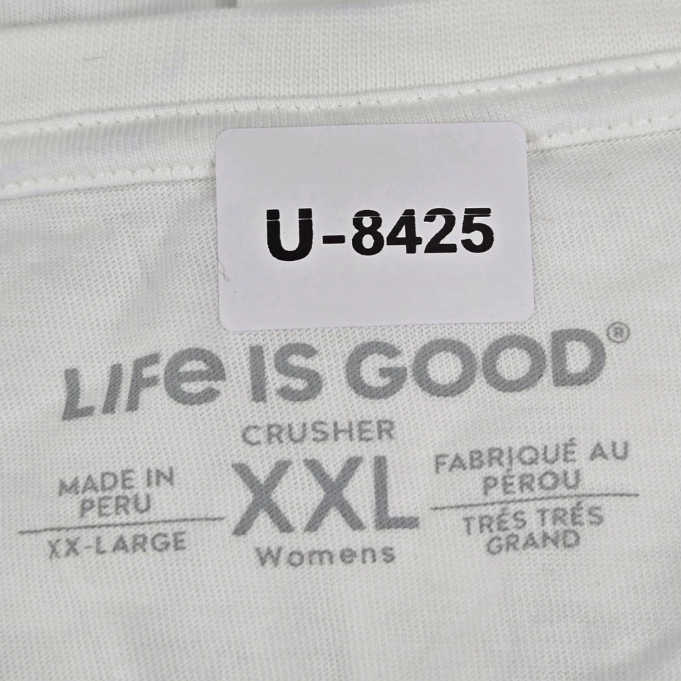 Camisa Life Is Good Mujer XXL Blanca Believe There is Good Trituradora Manga Larga Foto 2 de 4