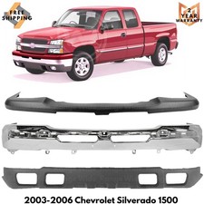 Front Bumper Chrome Lower Valance Kit For 2003-2006 Chevrolet Silverado 1500