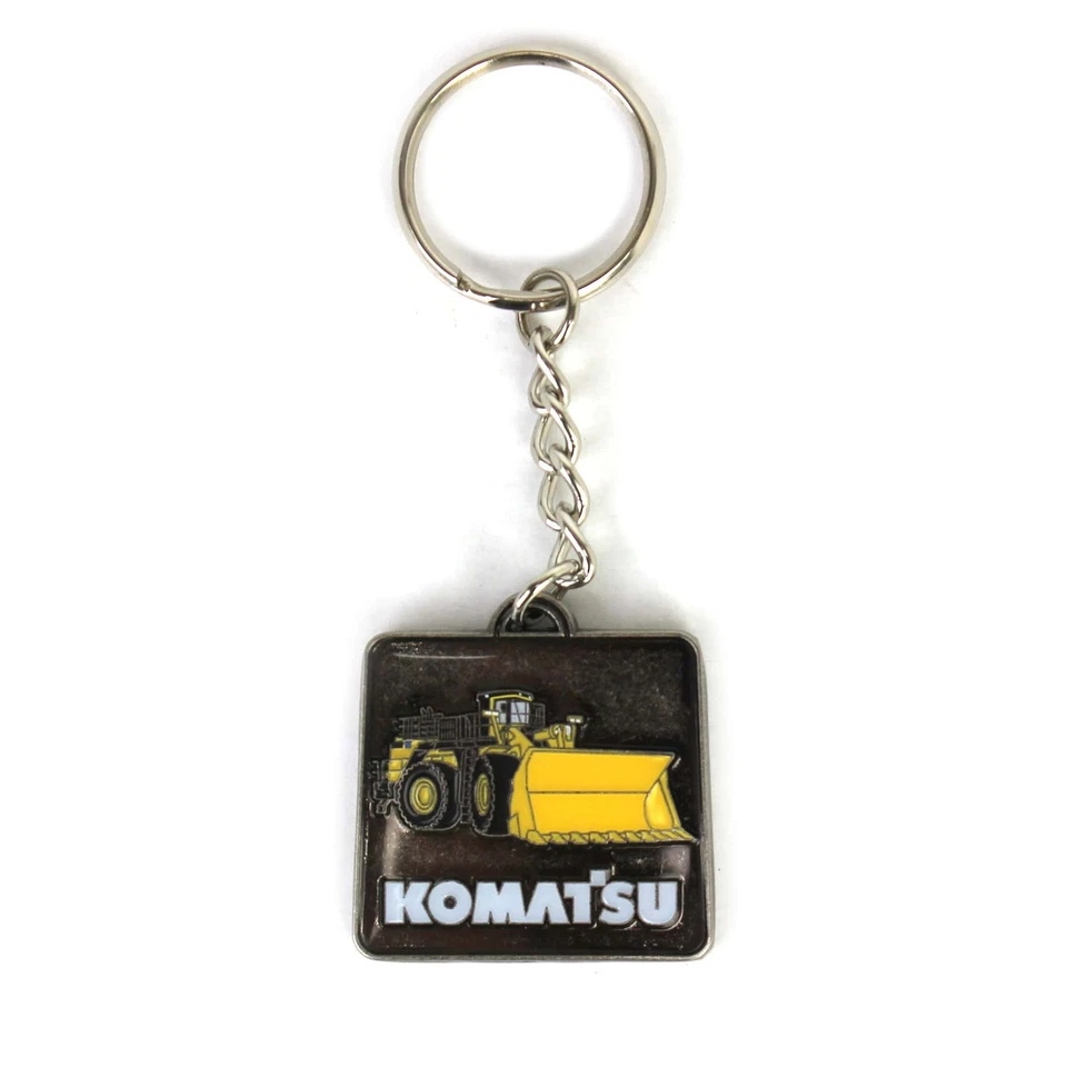 First Gear Komatsu Two-Sided Keychain Featuring Dozer & Wheel Loader 90-0626 - Image 2 of 3