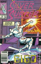 Silver Surfer Mark Jewelers #24MJ VG 1989 Stock Image Low Grade