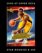 2006-07 Upper deck Star Rookies Sheldon Williams #205 Low Pop Flawless RC RARE