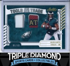 2022 Panini Absolute Jalen Hurts Tools of The Trade Dual Patch #05/49 Z492