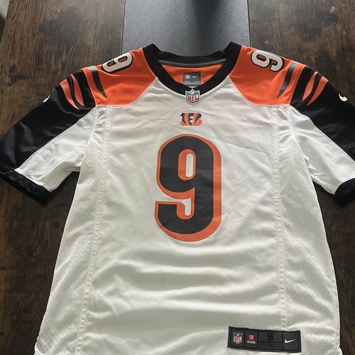 Nike Cincinnati Bengals Joe Burrow #9 Size S White/Orange/Black NFL Jersey
