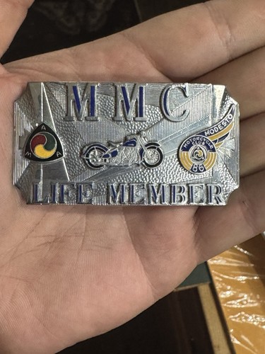 Vintage Modesto Motorcycle Club Belt Buckle Ama Harley Hookfast